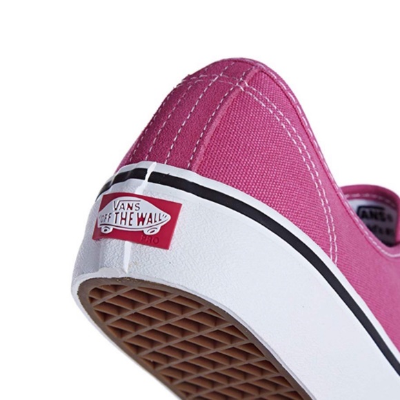 VANS Black Magenta Pink Canvas Suede Skate Shoes - Picture 8 of 8